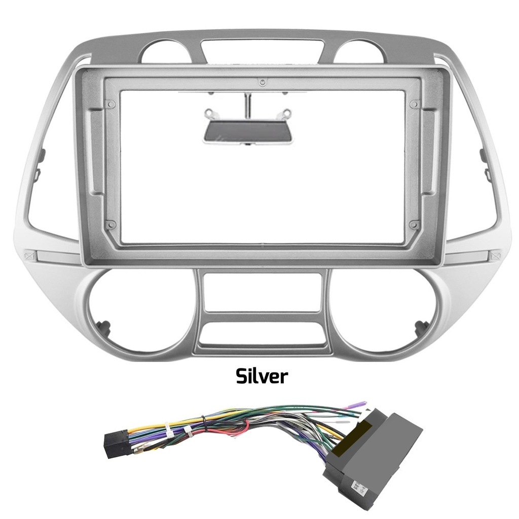 9'' Hyundai i20 Auto AC 2008-2014 Silver Oto Tablet Çerçeve NV-0041 T3