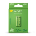 Şarjlı Pil İnce Kalem 650mah AAA 2 Adet Recyko GP-650GP R30