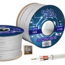 2+1 2x0.50 Tam Bakır CU CCTV Kamera Kablosu 100mt Poke PK-1319