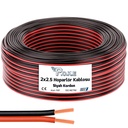 2x2.5 Hoparlör Kablosu Siyah Kordon 100mt Poke PK-1181 R1