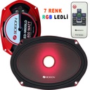 Oto Midrange 6x9 Oval RGB Işıklı 800W 2 Adet Edison ED-M609LD