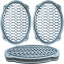 Gümüş Hoparlör Kapak Led Takılabilir 2 Adet Poke PK-5963