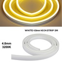 Oto Kaput Led Neon Flex 12v 4.8mm 3200K Altın Sarısı 5mt Hightek HT-5250
