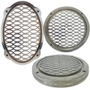 Krom Hoparlör Kapak Led Takılabilir16/20cm/Oval 2 Adet Poke PK-4470