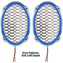 Krom Ledli Hoparlör Kapak Oval 2 Adet Poke PK-4472 R25